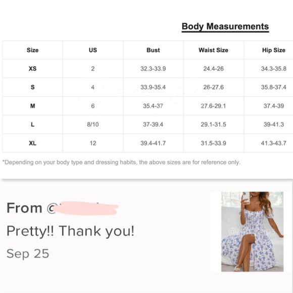 Floral Print White Flared Dress Puff Short Sleeve Leg Slit - Picture 8 of 16